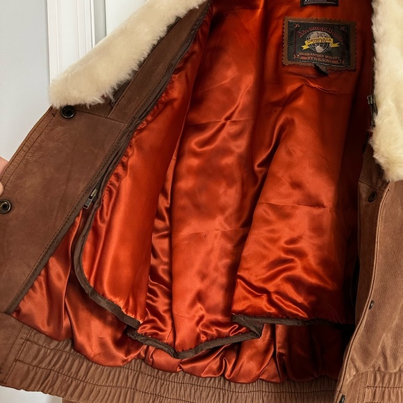 Wilsons Leather Brown Bomber Jacket - Picture 5 of 10